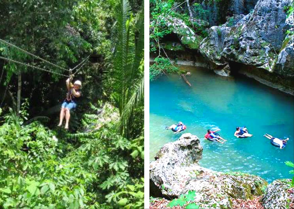 Cave Tubing and Zip Lining